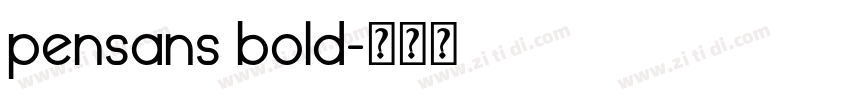 pensans bold字体转换